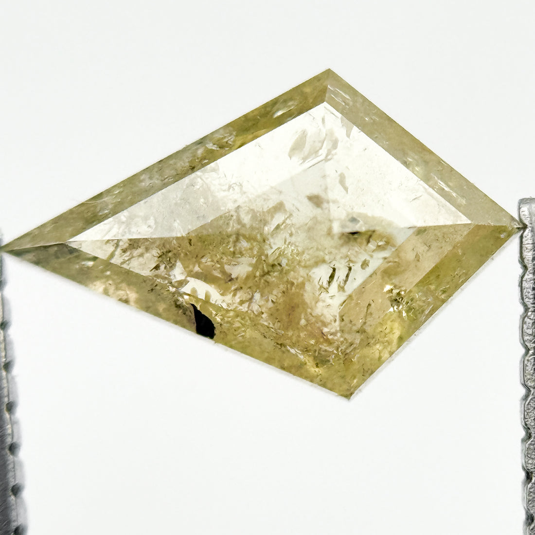 0.89 Ct Kite Rose Cut Yellow Natural Fancy Diamond
