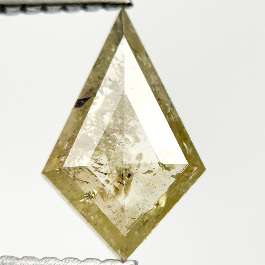 0.89 Ct Kite Rose Cut Yellow Natural Fancy Diamond