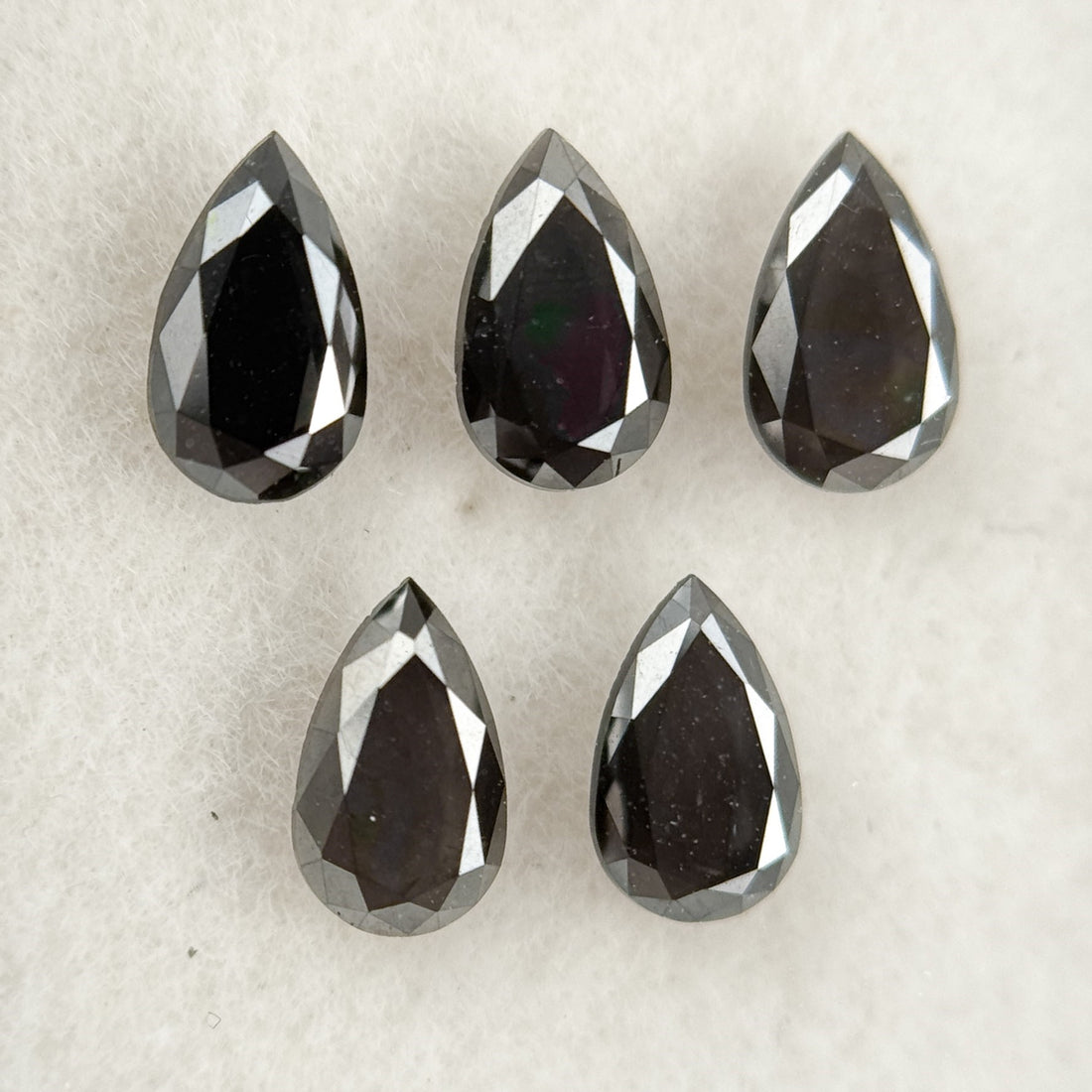 5 X 3 MM Pear Brilliant Cut Black Natural Fancy Diamond