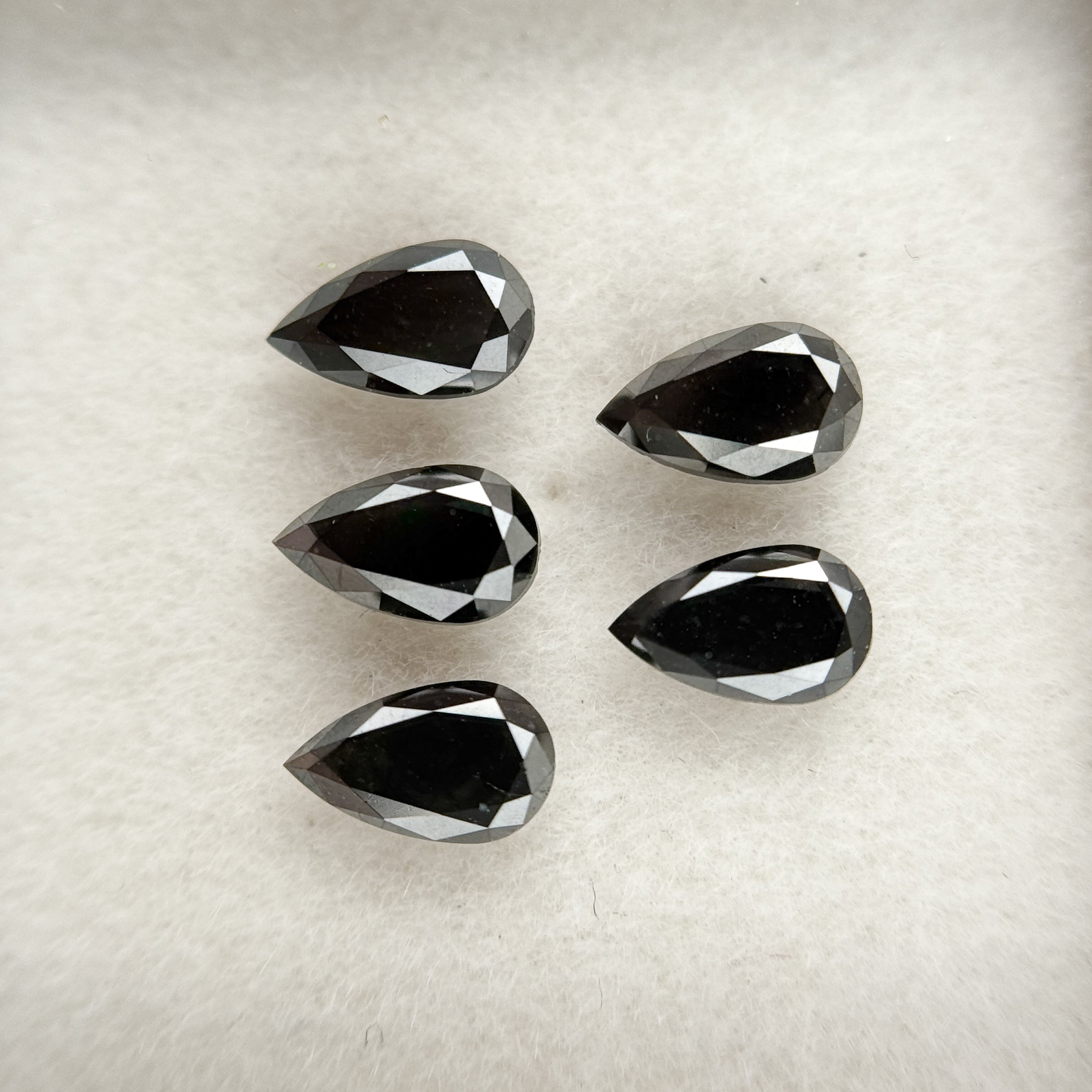 5 X 3 MM Pear Brilliant Cut Black Natural Fancy Diamond