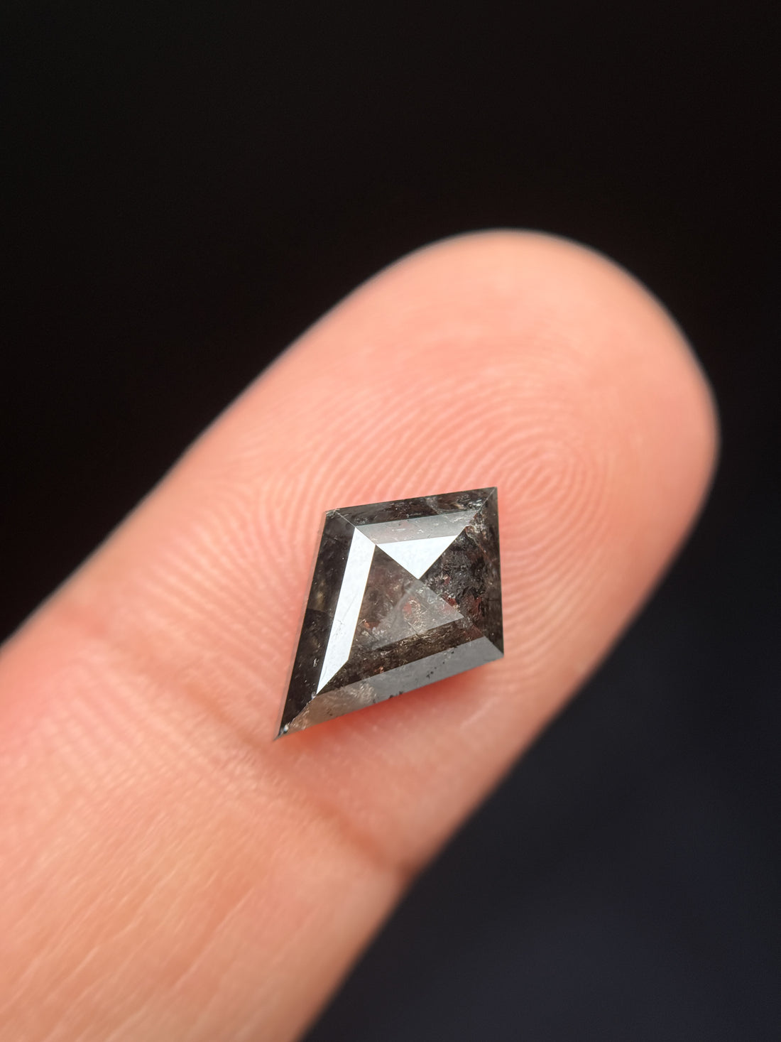 2.00 Ct Kite Rose Cut Grey Natural Fancy Diamond