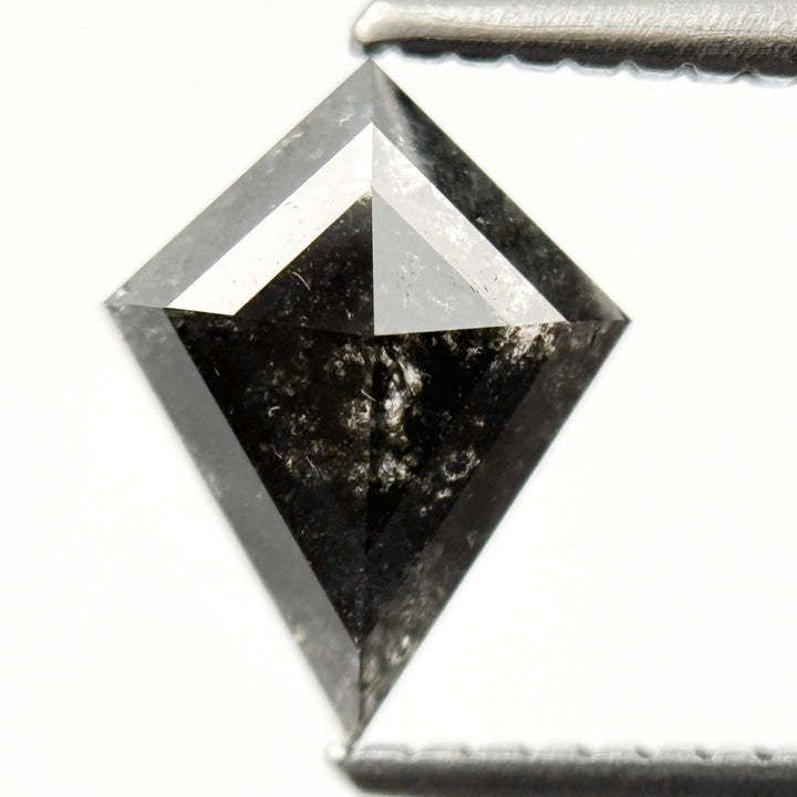 1.09 Ct Kite Rose Cut Grey Natural Salt and Pepper Diamond