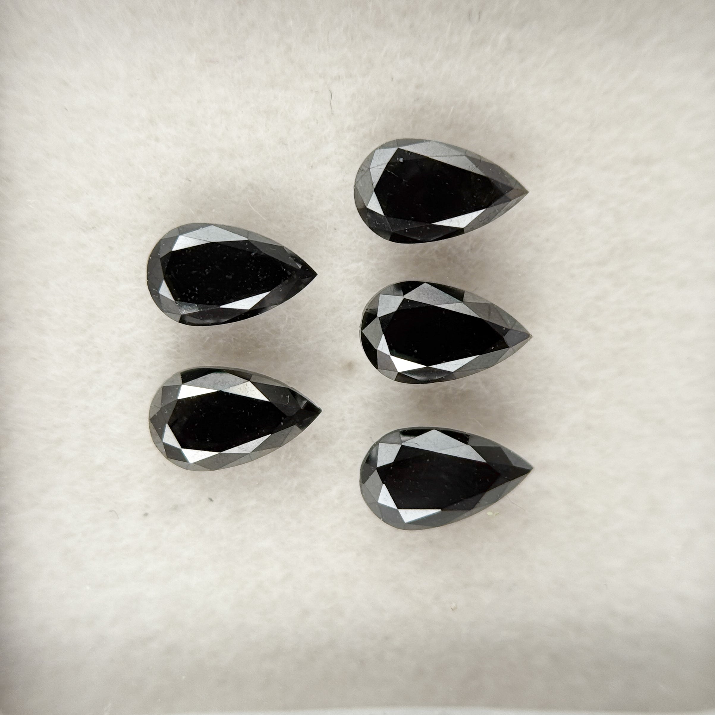 3 X 2 MM Pear Rose Cut Black Natural Fancy Diamond