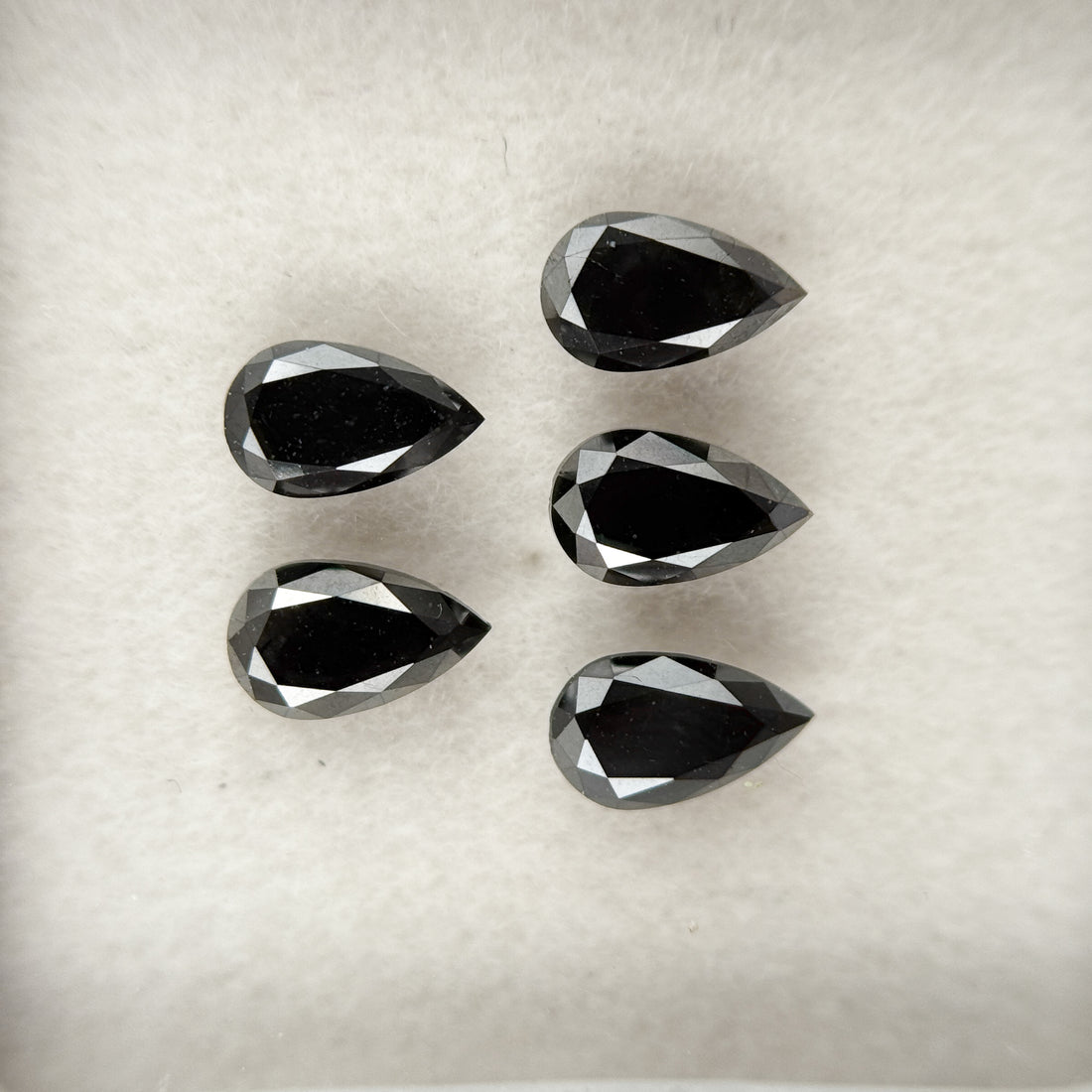 3 X 2 MM Pear Rose Cut Black Natural Fancy Diamond