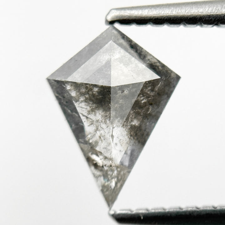 0.67 Ct Kite Rose Cut Grey Salt and Pepper Natural Minimalist Diamond