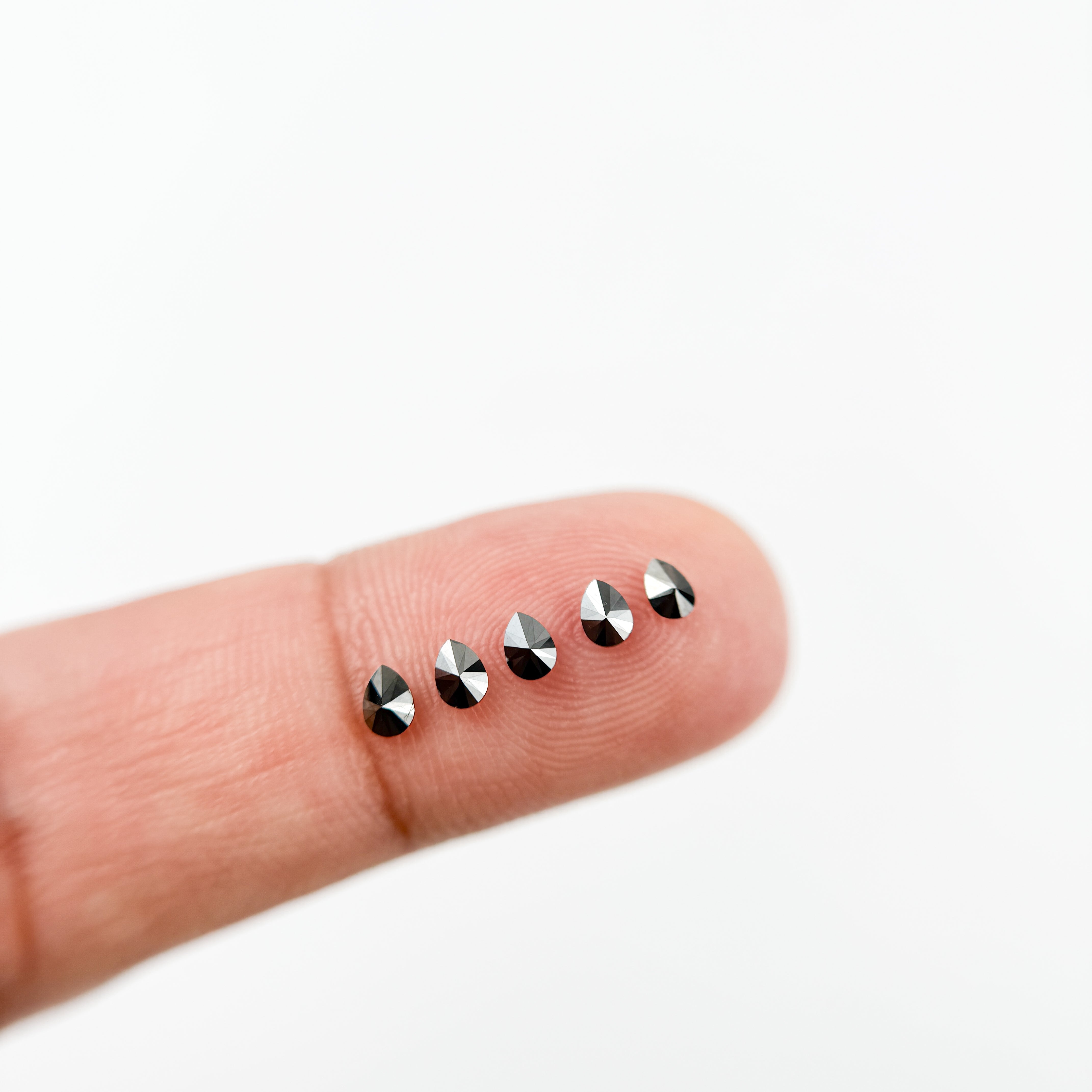 3.5 MM Pear Brilliant Cut Black Natural Fancy Diamond