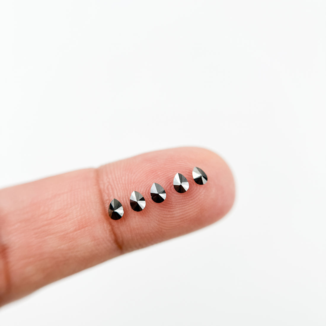3.5 MM Pear Brilliant Cut Black Natural Fancy Diamond