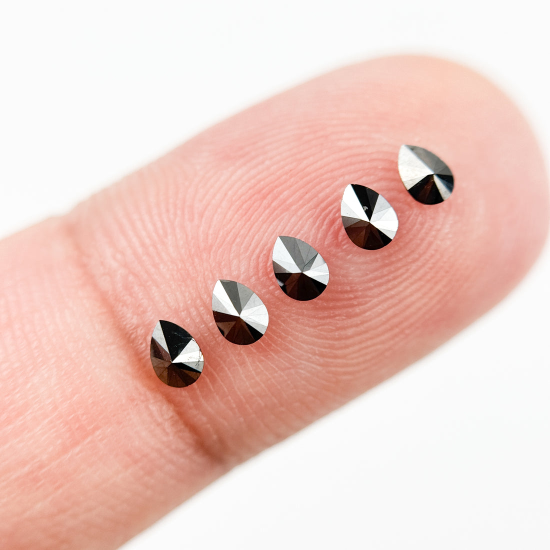 3.5 MM Pear Brilliant Cut Black Natural Fancy Diamond
