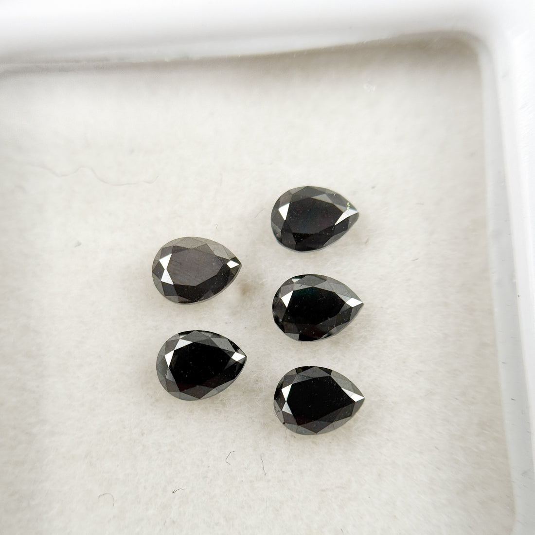 3.5 MM Pear Brilliant Cut Black Natural Fancy Diamond