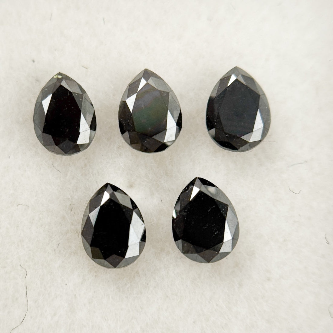 3.5 MM Pear Brilliant Cut Black Natural Fancy Diamond