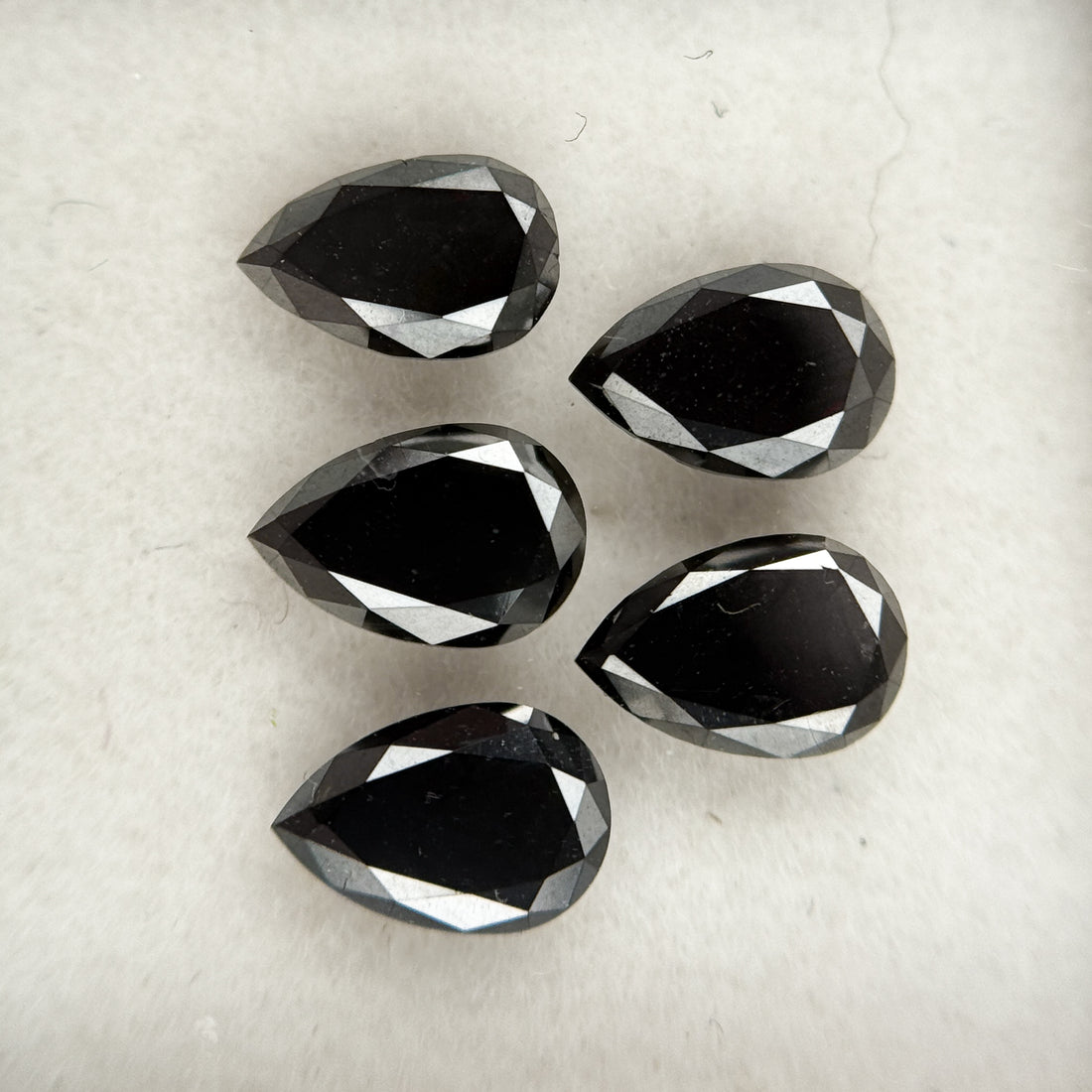 7 X 5 MM Pear Brilliant Cut Black Natural Fancy Diamond