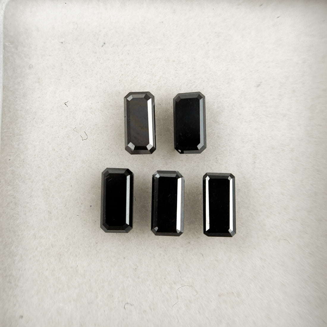 4.5 MM Emerald Rose Cut Black Natural Fancy Diamond