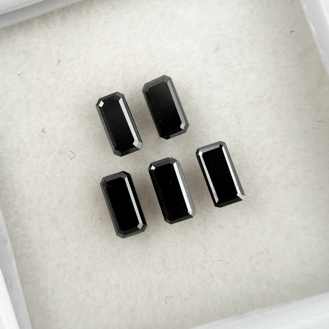 4 MM Emerald Rose Cut Black Natural Fancy Diamond