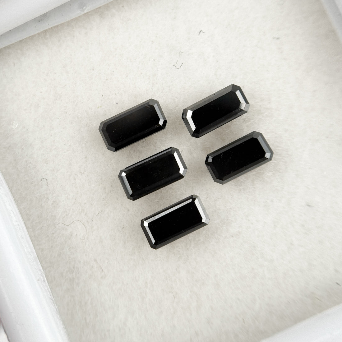 4 MM Emerald Rose Cut Black Natural Fancy Diamond
