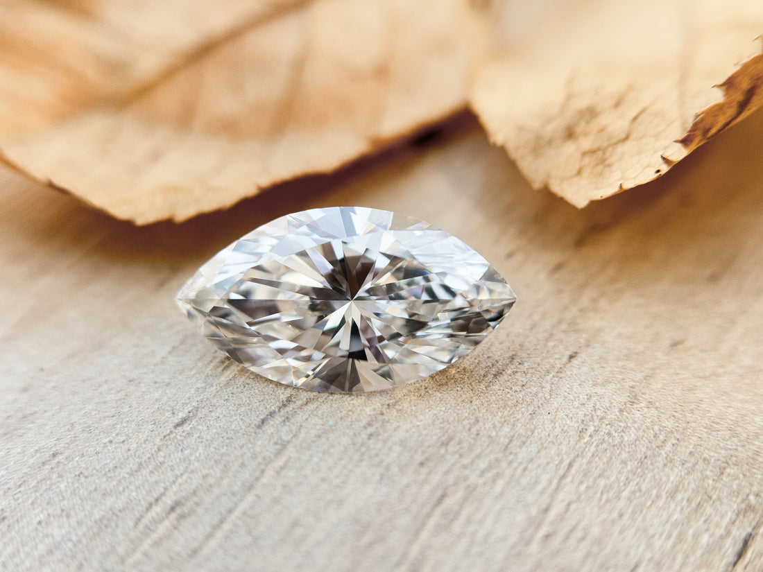 3.59 Ct Marquise Brilliant Cut White Natural Salt and Pepper Diamond