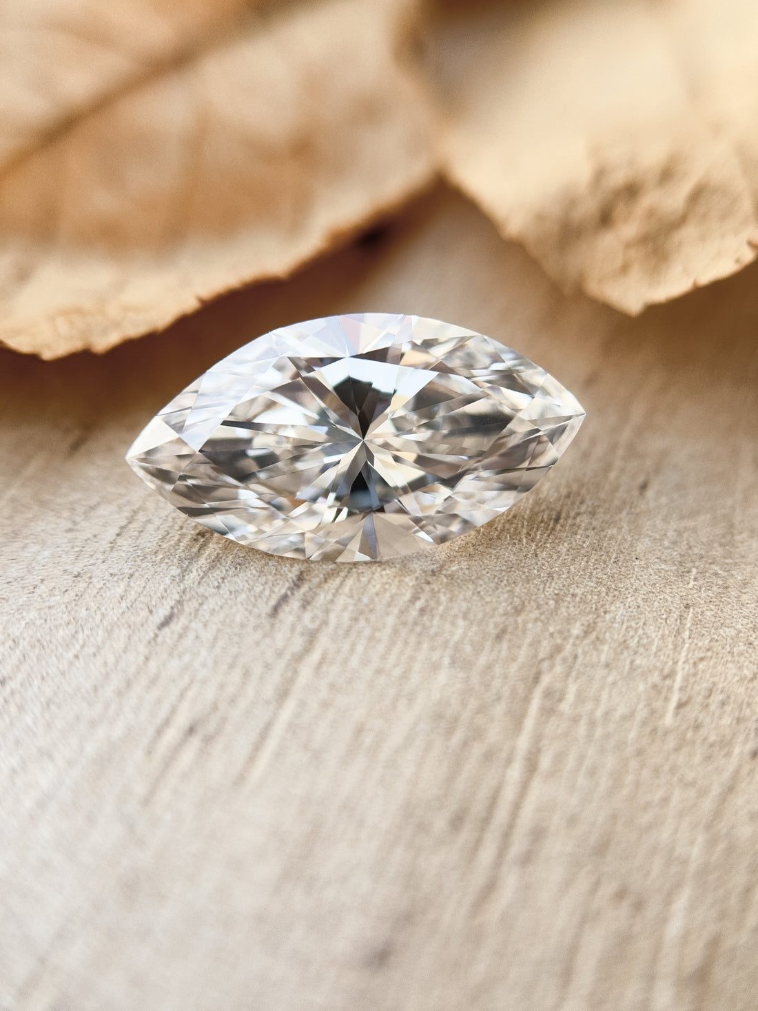 3.59 Ct Marquise Brilliant Cut White Natural Salt and Pepper Diamond