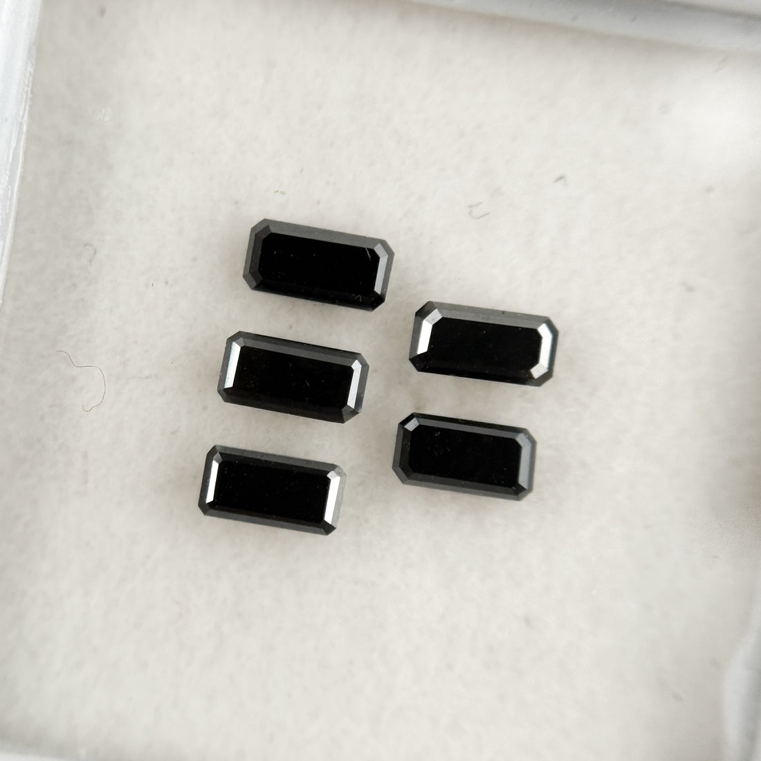 4.5 MM Emerald Rose Cut Black Natural Fancy Diamond