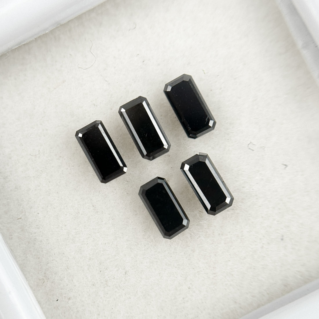 4 MM Emerald Rose Cut Black Natural Fancy Diamond