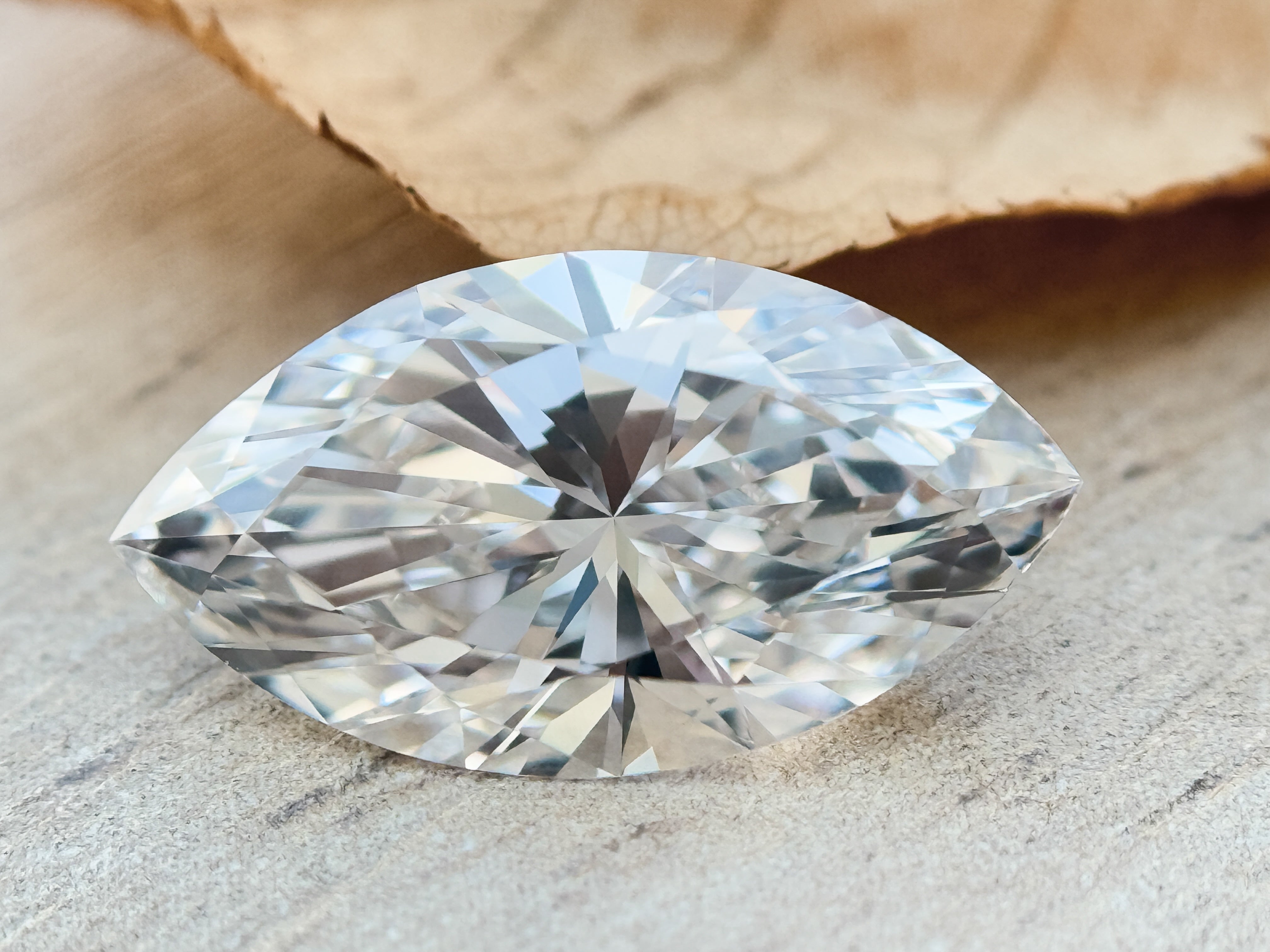 3.59 Ct Marquise Brilliant Cut White Natural Salt and Pepper Diamond