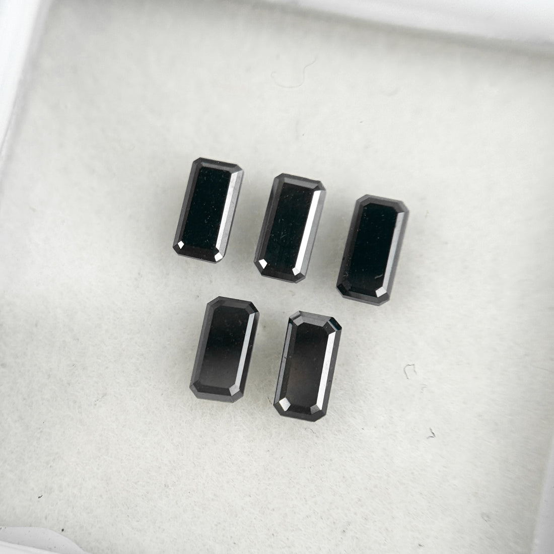 4 MM Emerald Rose Cut Black Natural Fancy Diamond