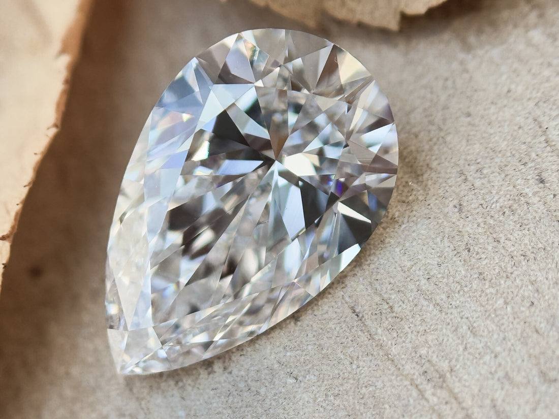 2.50 Ct Pear Brilliant Cut White Lab Grown Fancy Diamond
