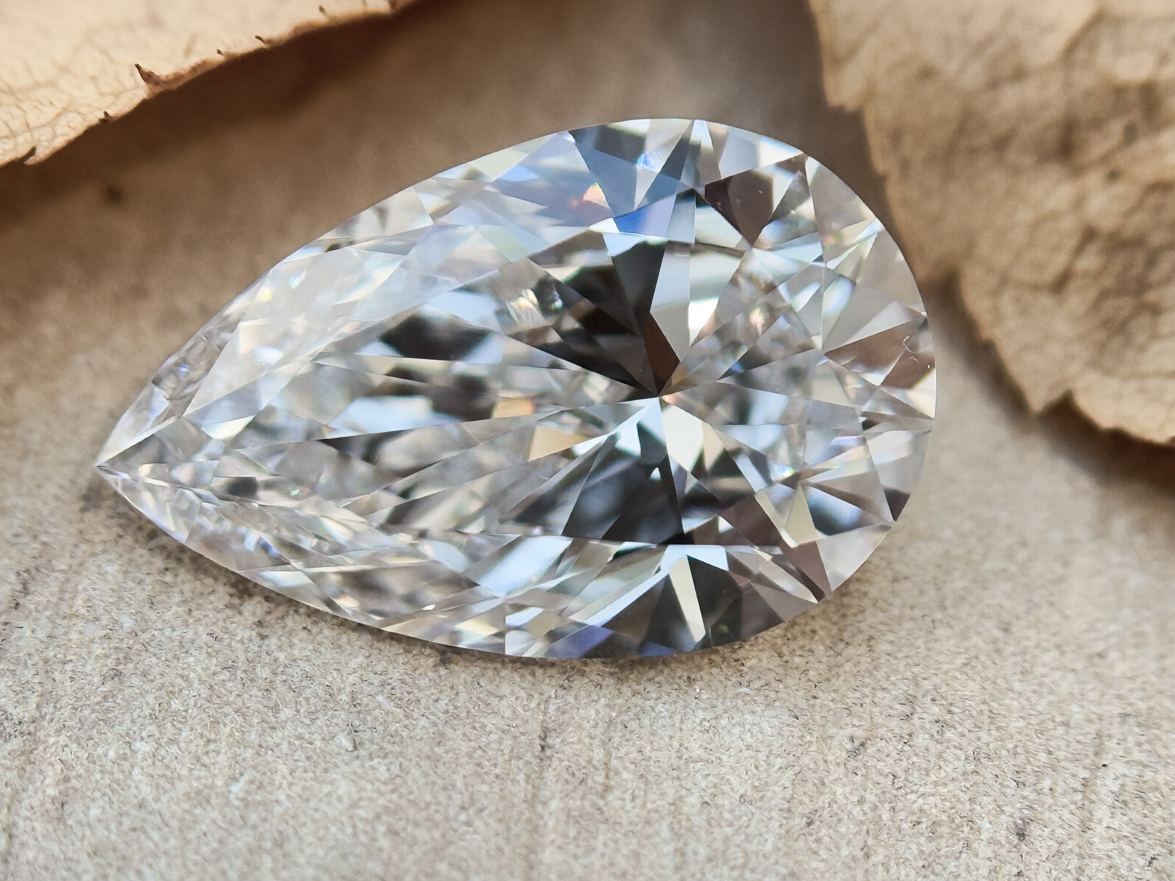 2.50 Ct Pear Brilliant Cut White Lab Grown Fancy Diamond