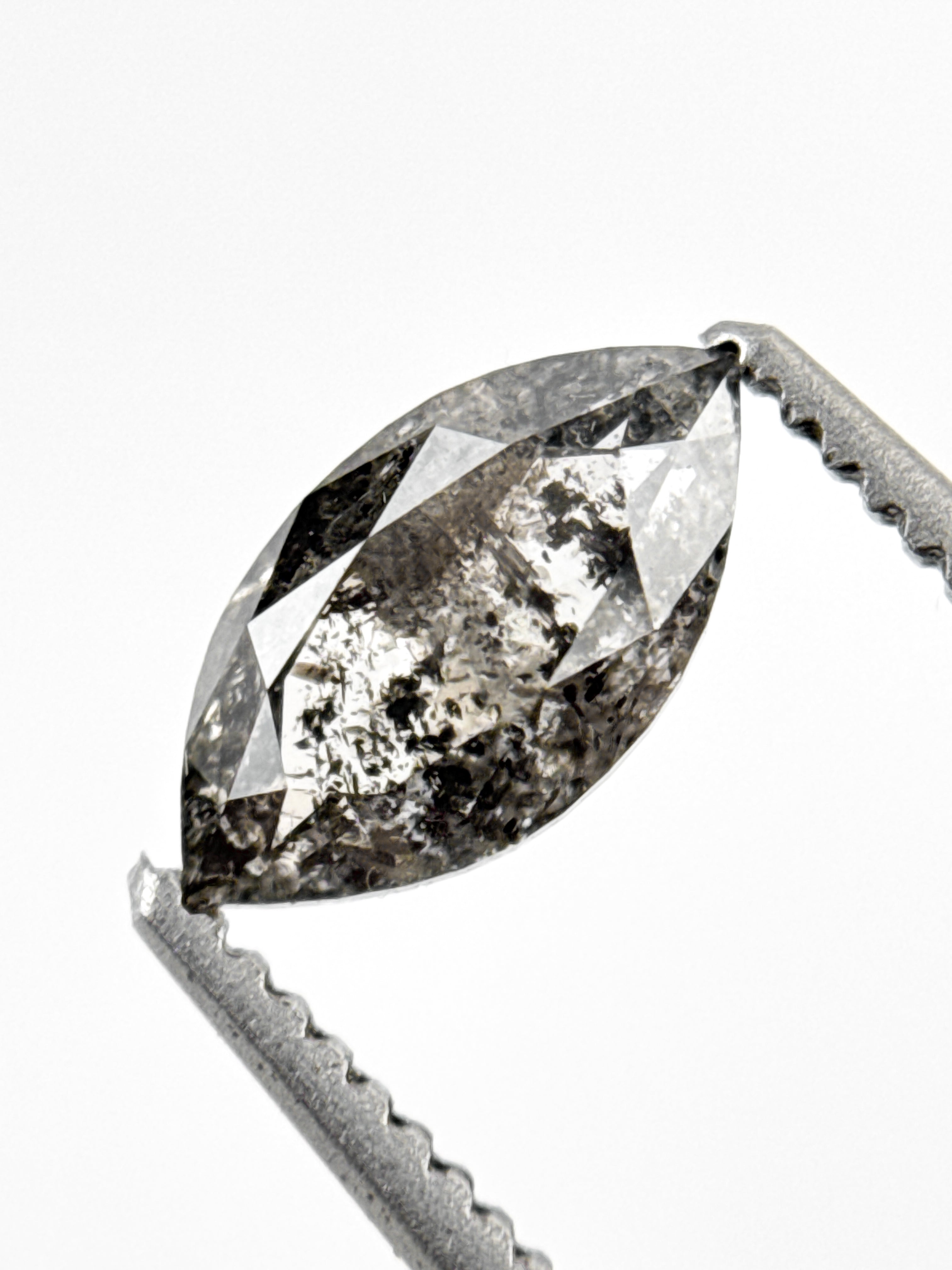 0.69 Ct Pear Rose Cut Yellow Natural Minimal Diamond