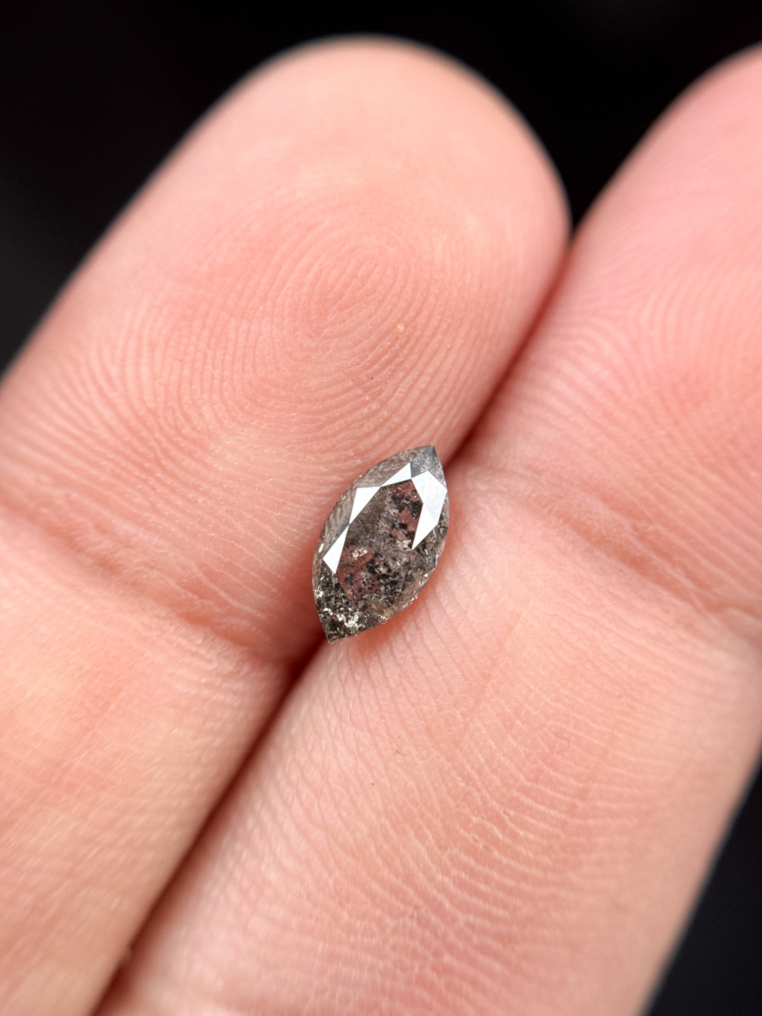 0.69 Ct Pear Rose Cut Yellow Natural Minimal Diamond