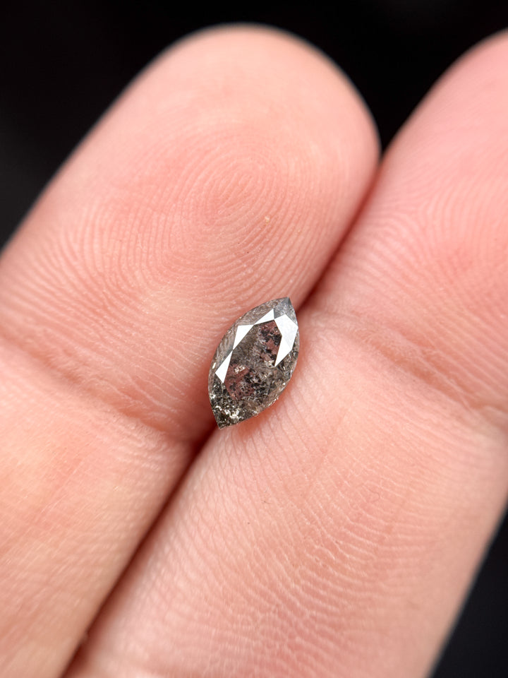 0.69 Ct Pear Rose Cut Yellow Natural Minimal Diamond