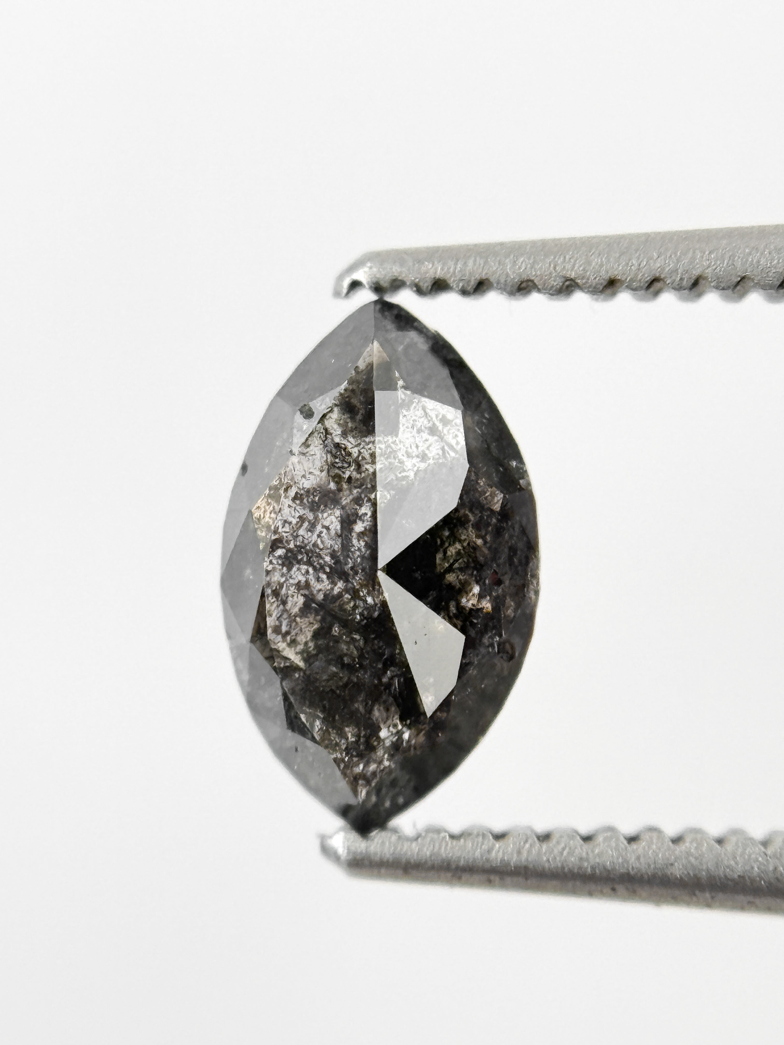 0.72 Ct Marquise Rose Cut Grey Natural Minimalist Diamond