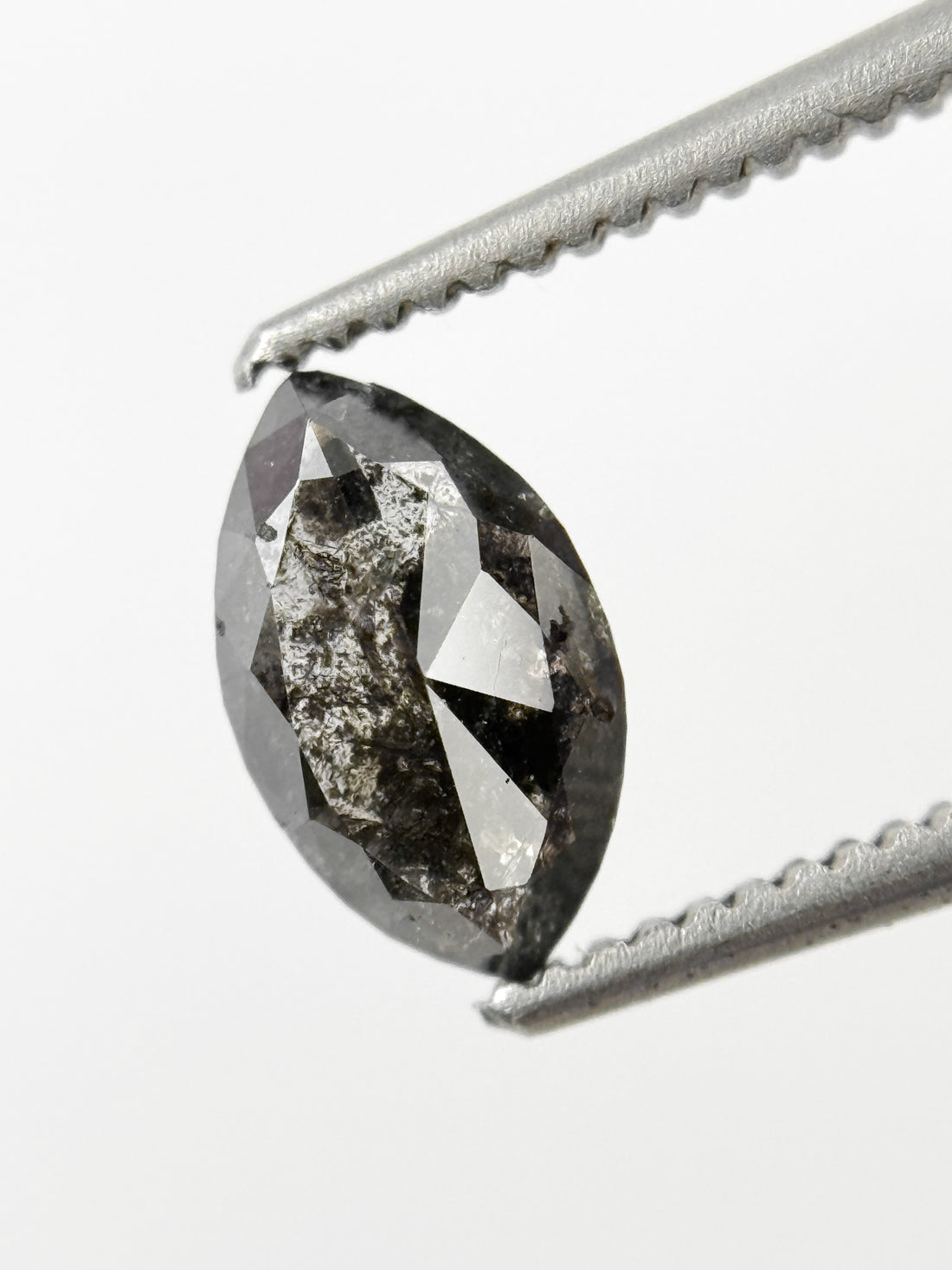 0.72 Ct Marquise Rose Cut Grey Natural Minimalist Diamond