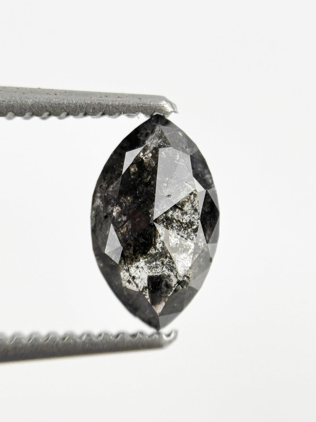 0.72 Ct Marquise Rose Cut Grey Natural Minimalist Diamond