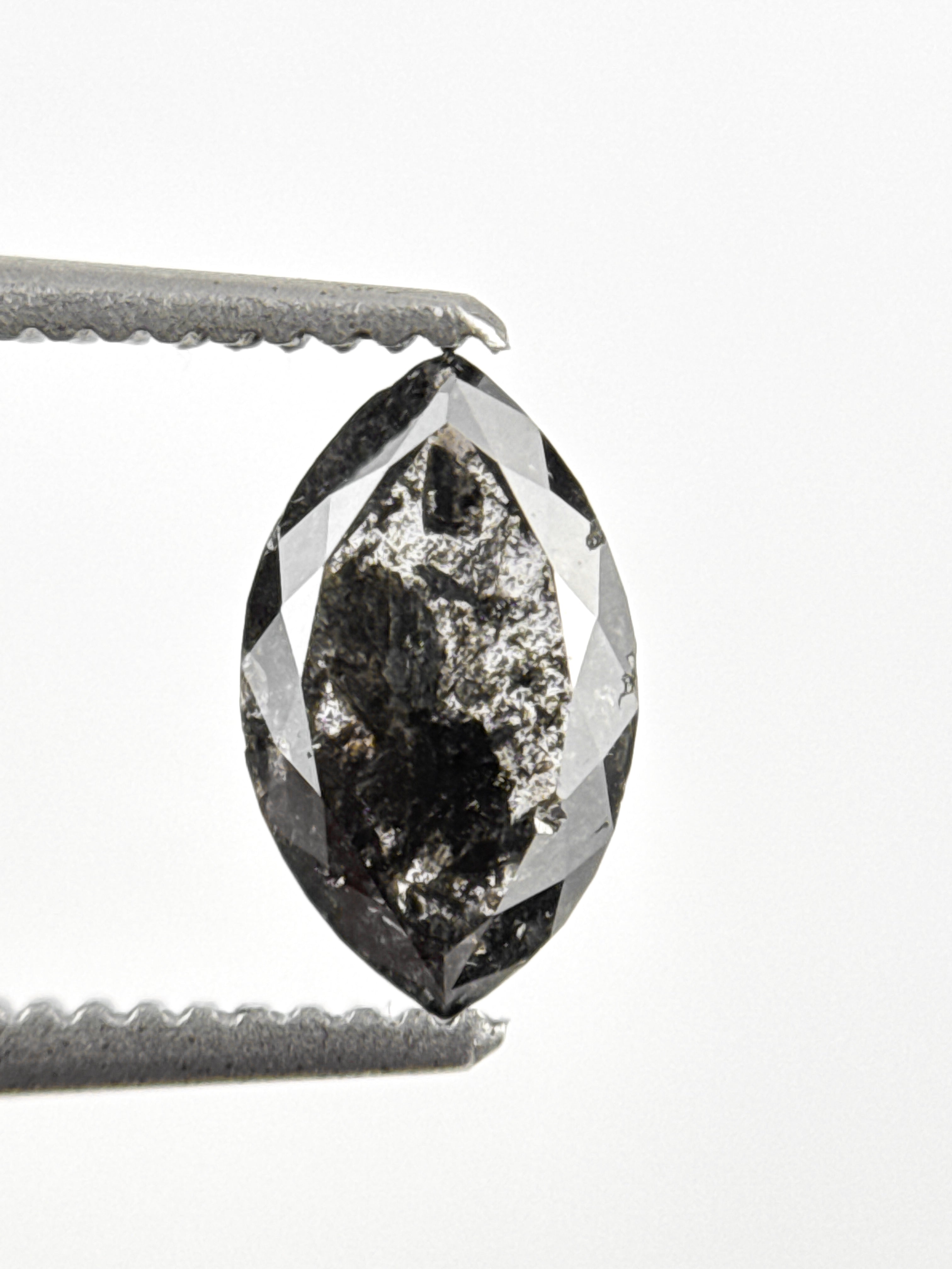 0.72 Ct Marquise Rose Cut Grey Natural Minimalist Diamond
