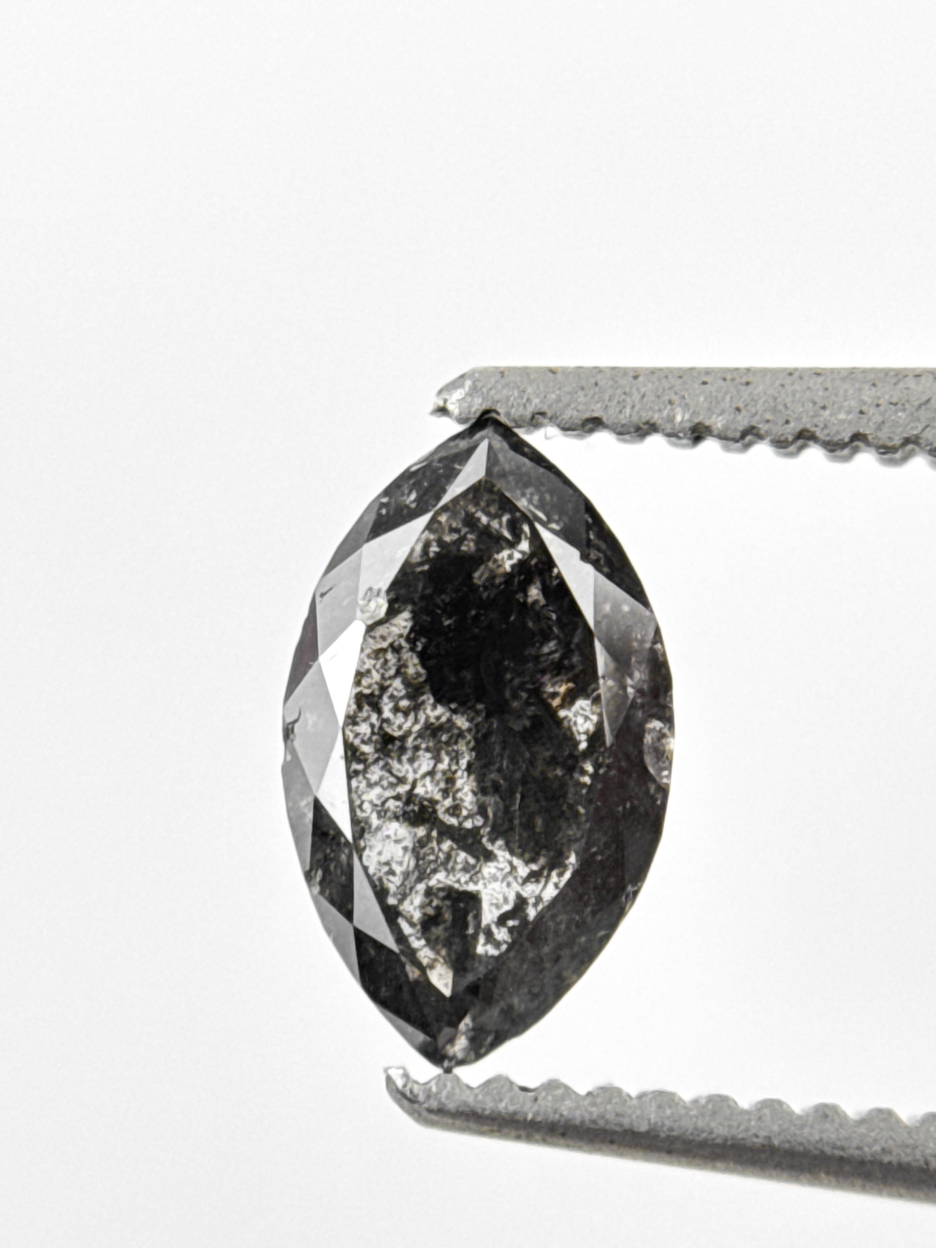 0.72 Ct Marquise Rose Cut Grey Natural Minimalist Diamond