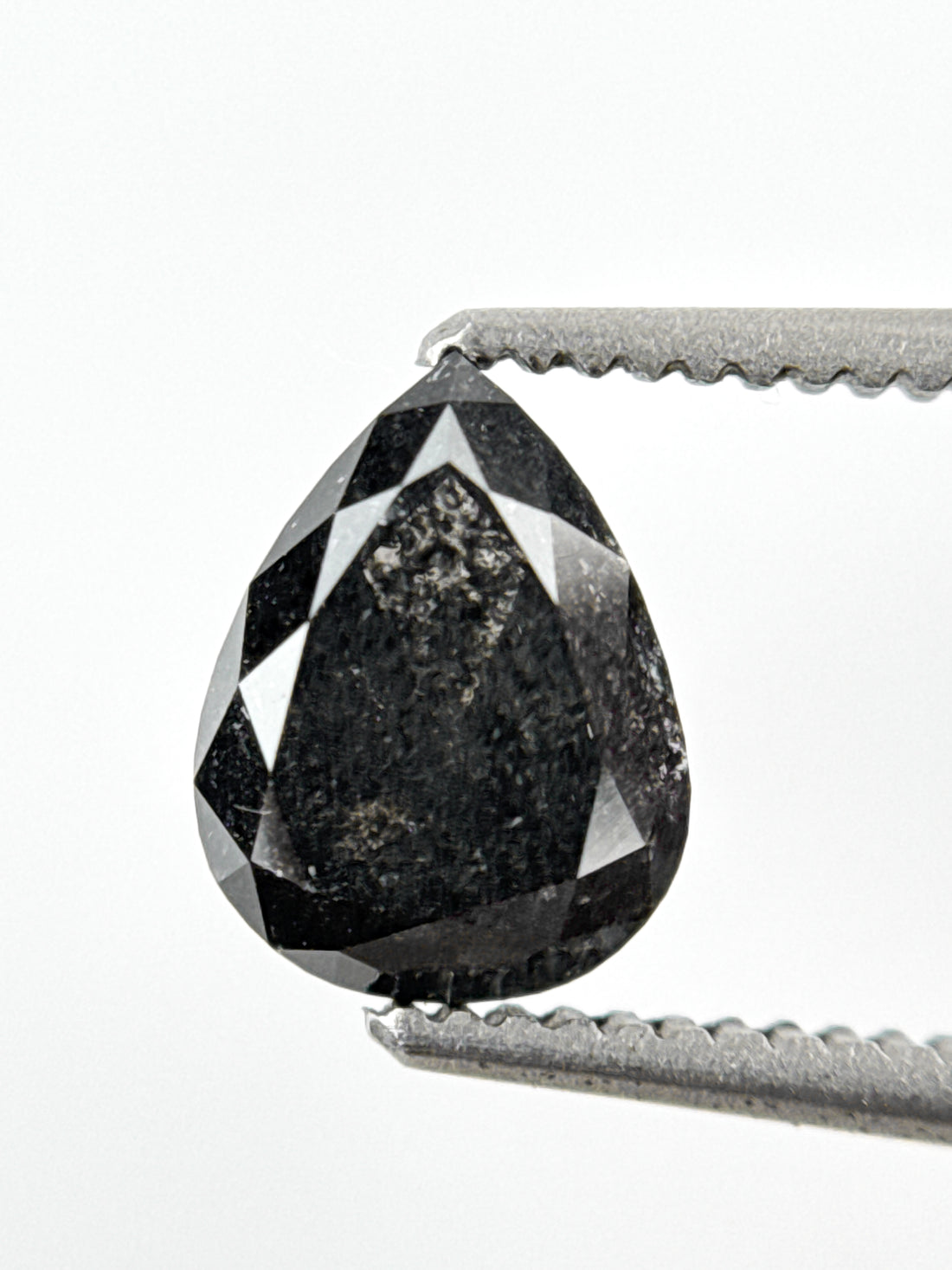 1.10 Ct Pear Rose Cut Grey Natural Minimalist Diamond