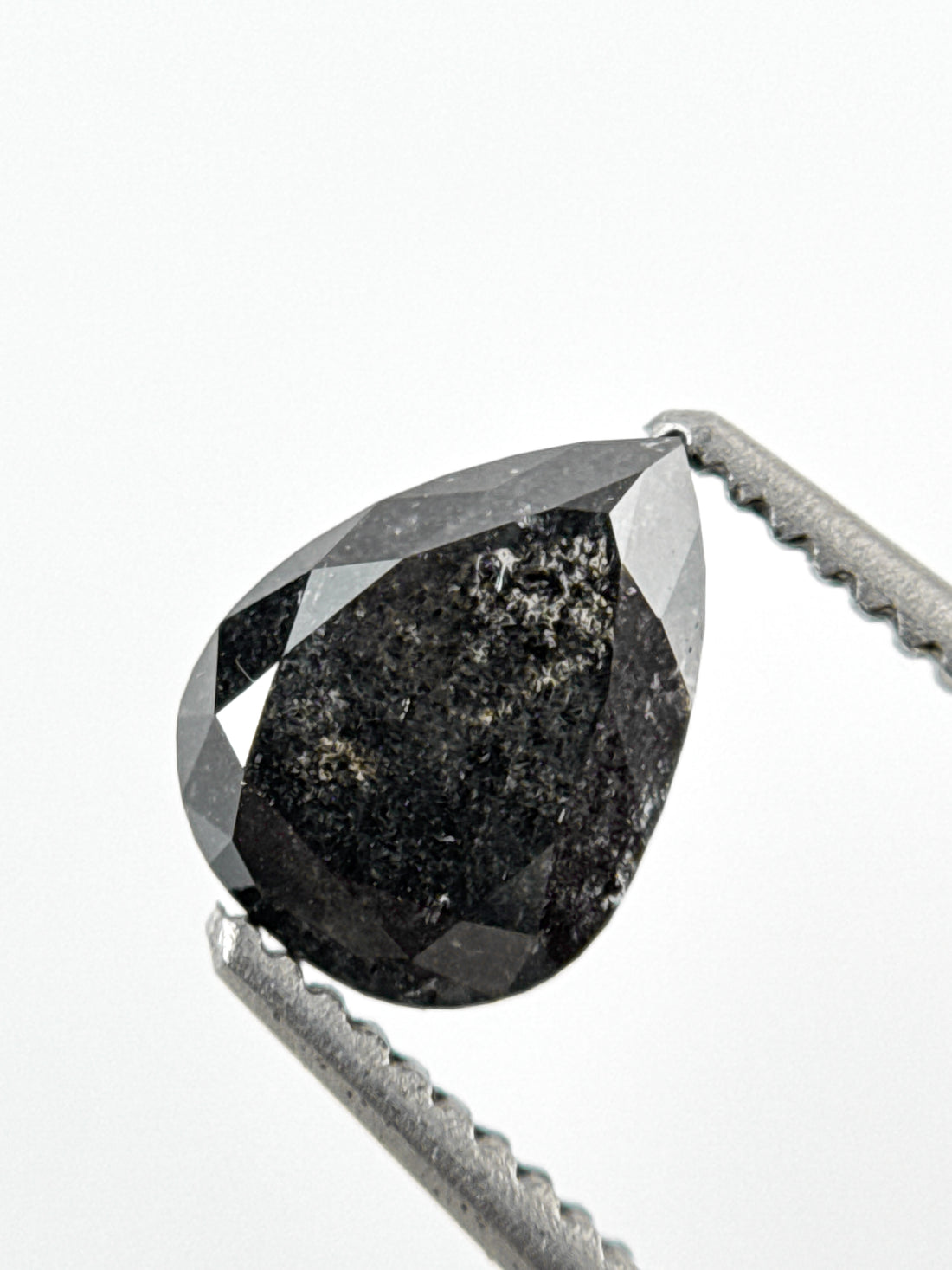 1.10 Ct Pear Rose Cut Grey Natural Minimalist Diamond