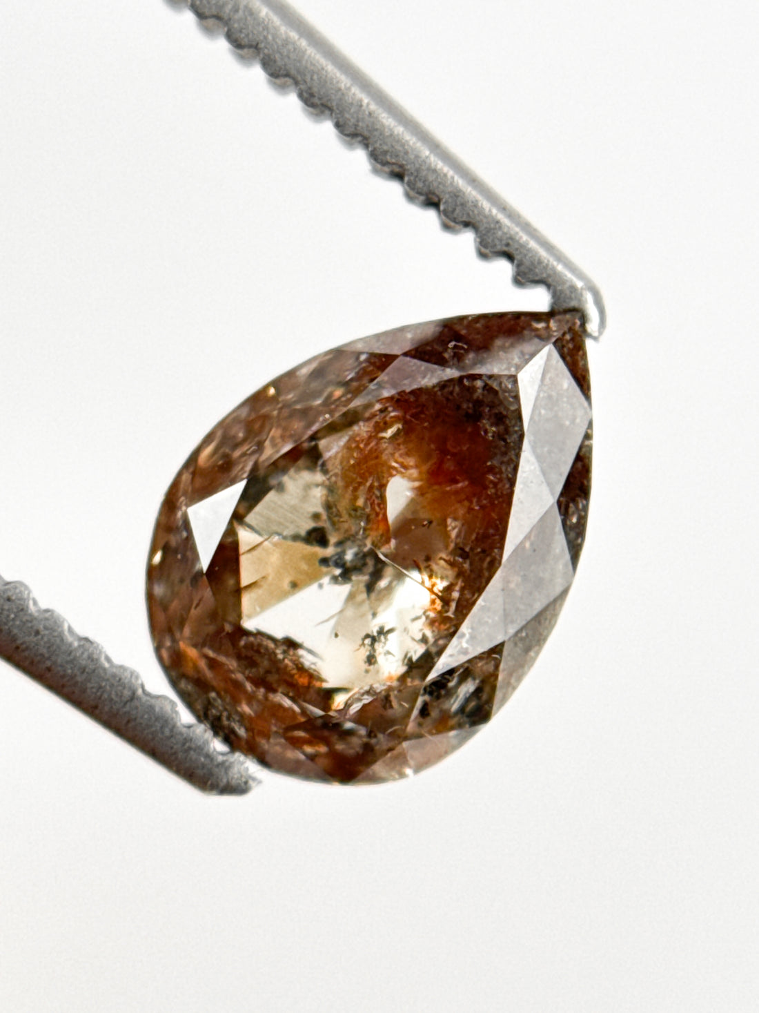 1.22 Ct Pear Rose Cut Grey Natural Fancy Diamond