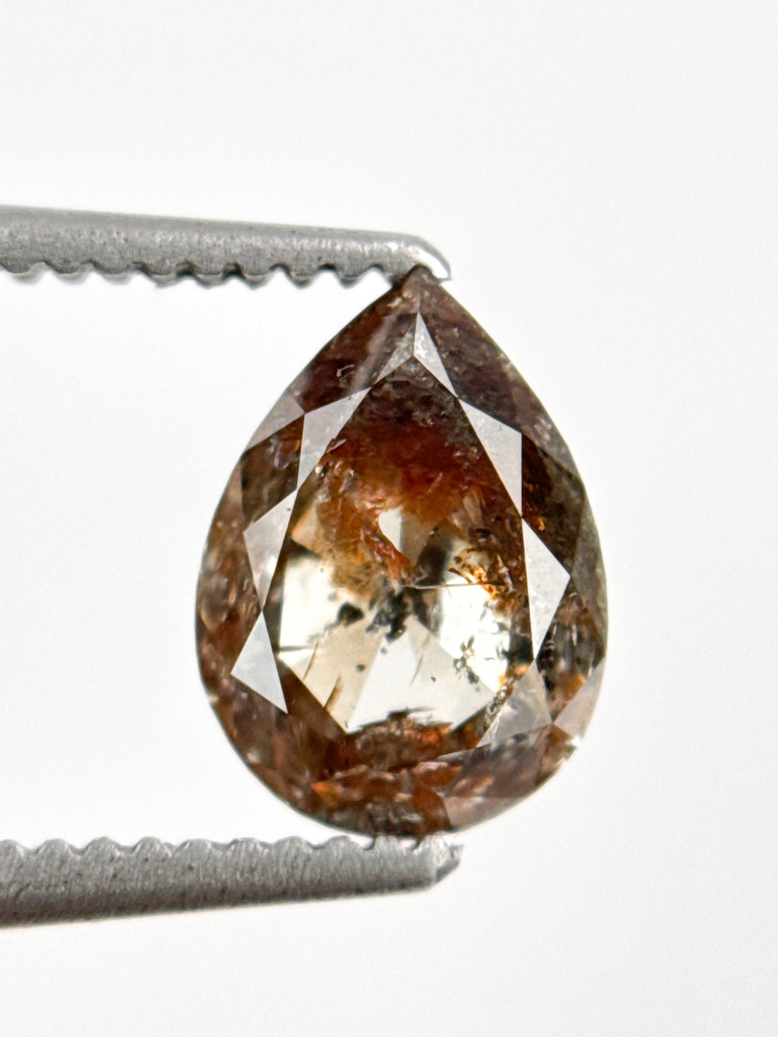 1.22 Ct Pear Rose Cut Grey Natural Fancy Diamond