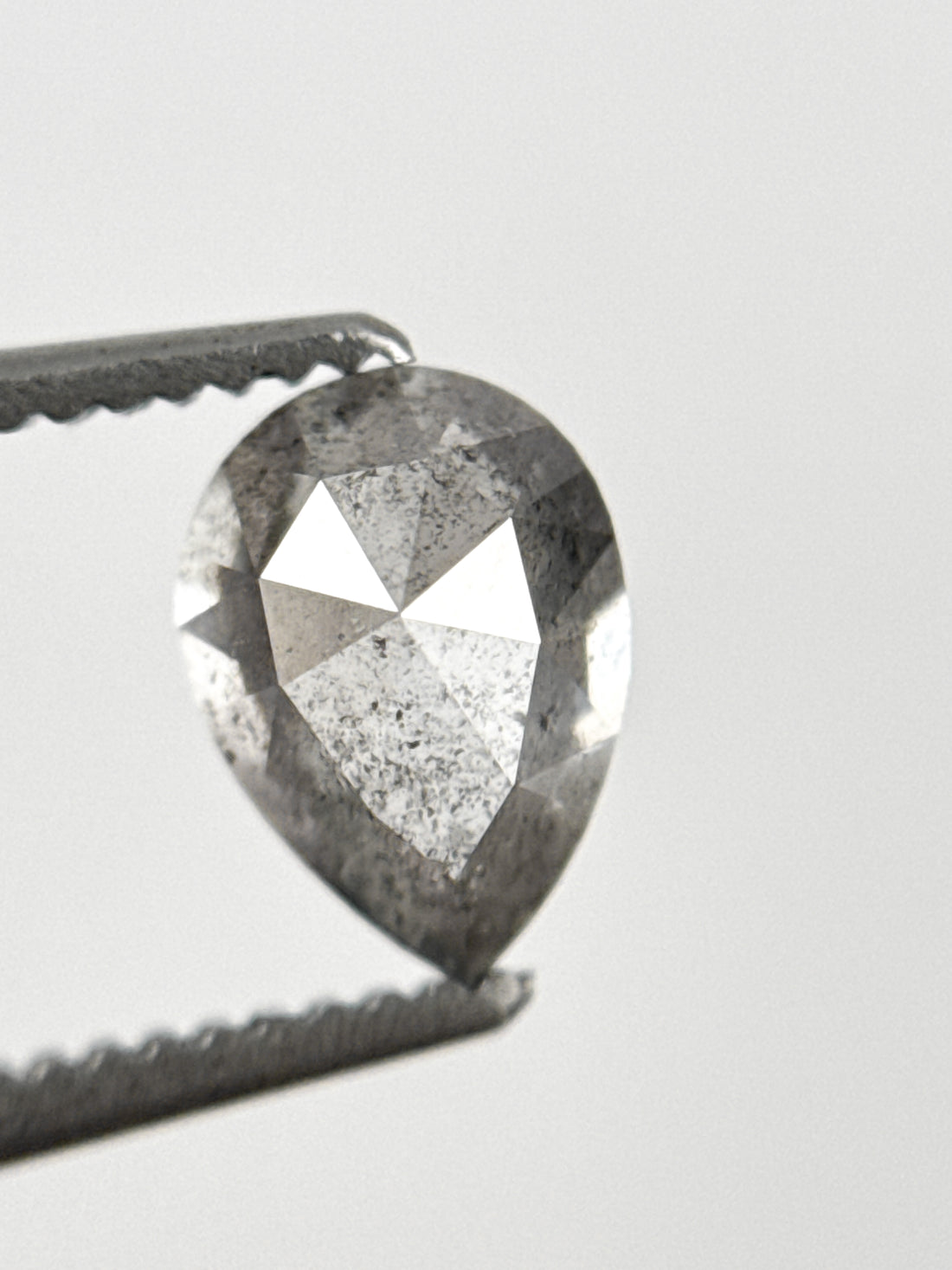 1.09 Ct Pear Rose Cut White Natural Galaxy Diamond