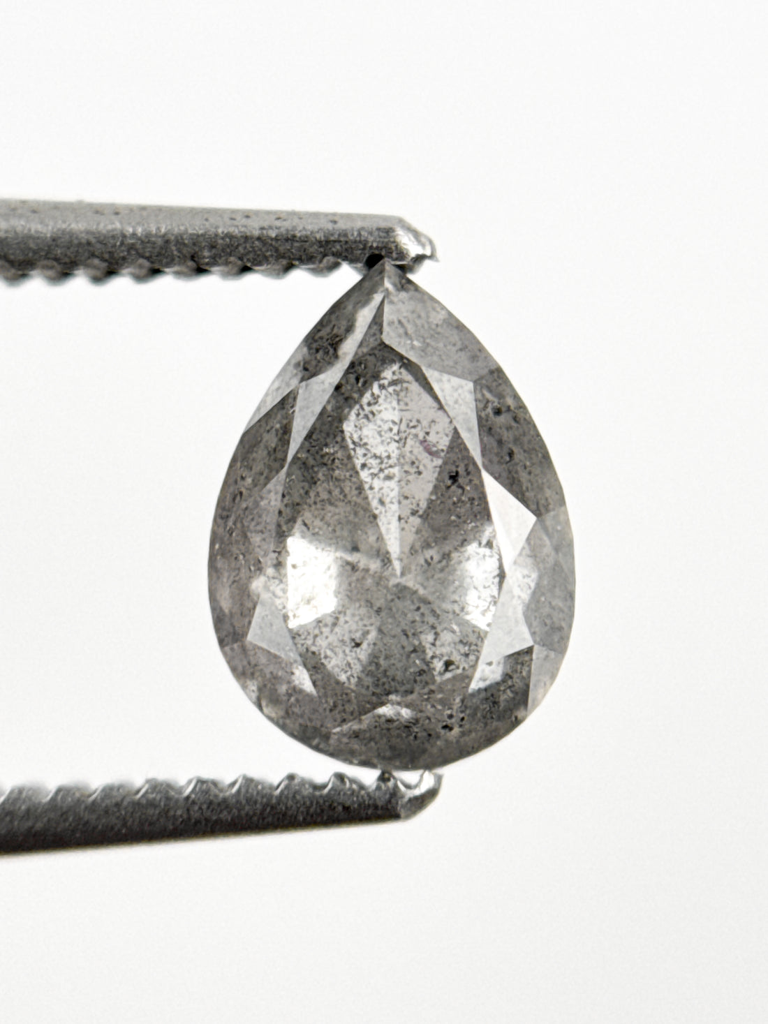 1.09 Ct Pear Rose Cut White Natural Galaxy Diamond