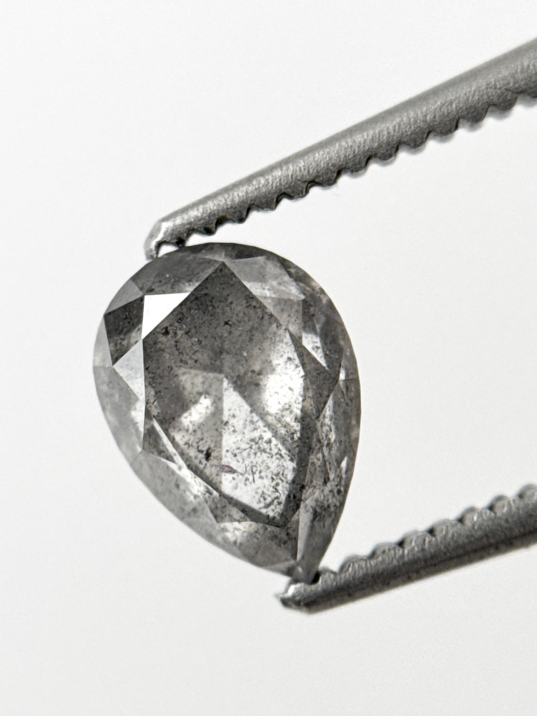 1.09 Ct Pear Rose Cut White Natural Galaxy Diamond