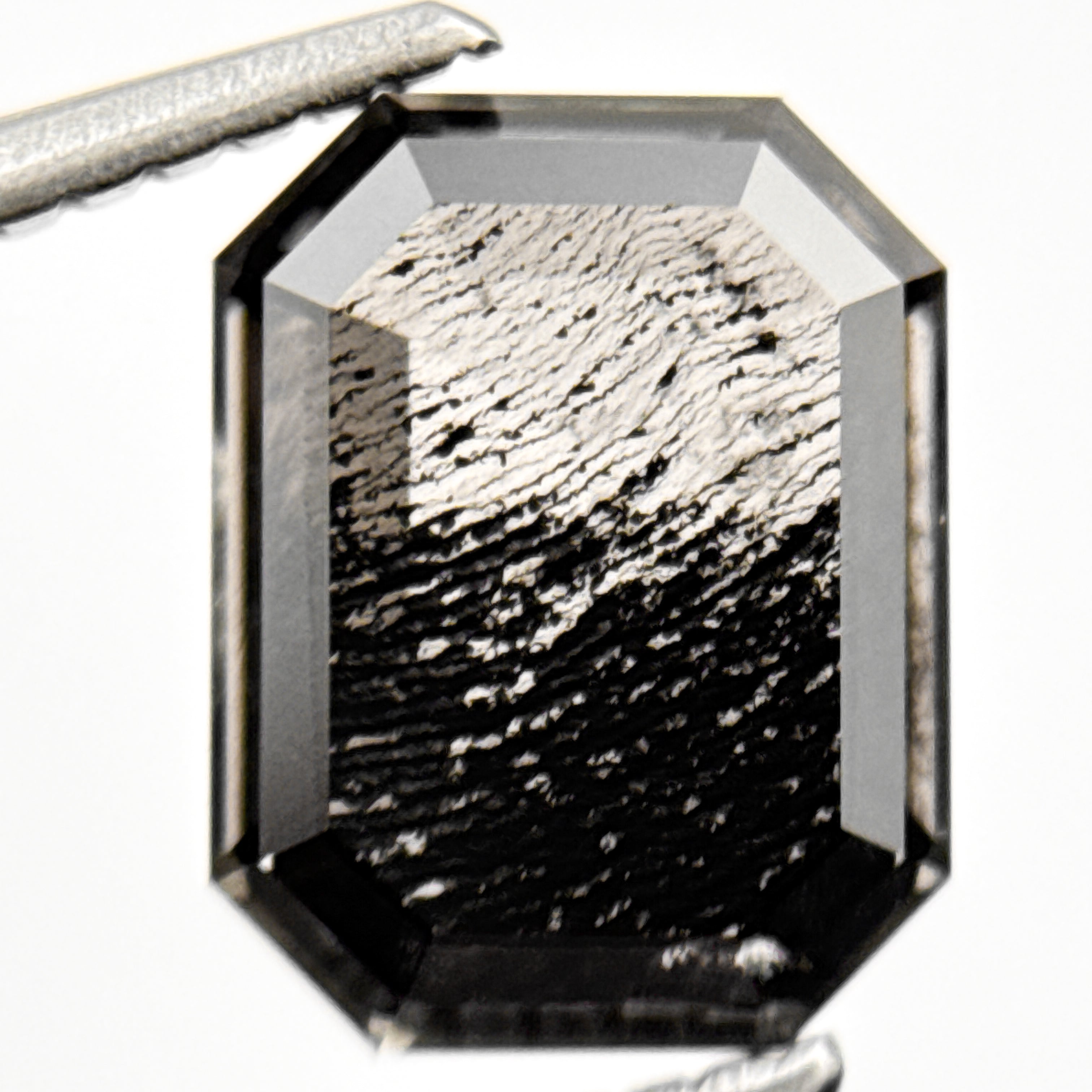 1.86 Ct Emerald Rose Cut Grey Natural Antique Diamond