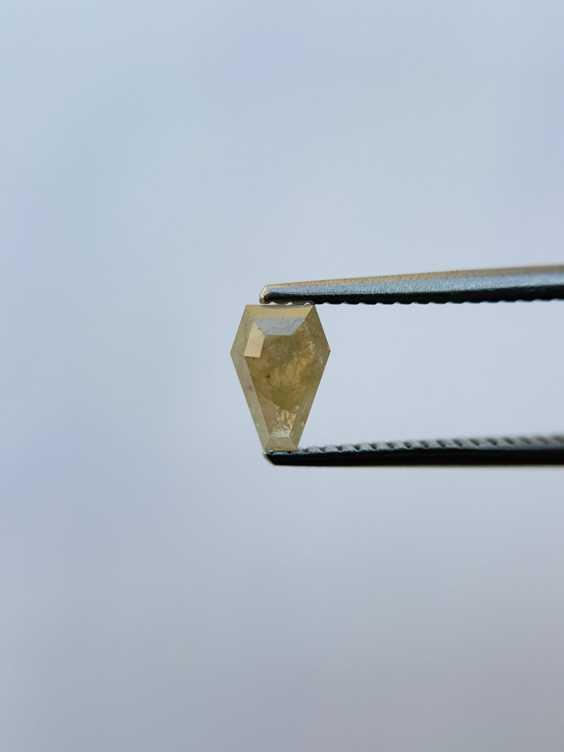 0.69 Ct Coffin Rose Cut Grey Natural Salt and Pepper Diamond