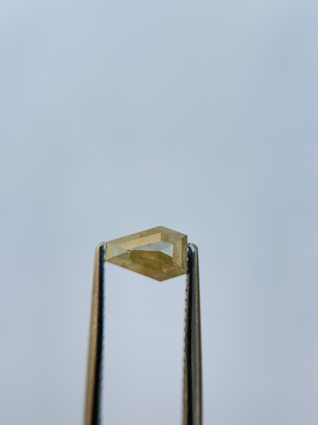 0.69 Ct Coffin Rose Cut Grey Natural Salt and Pepper Diamond