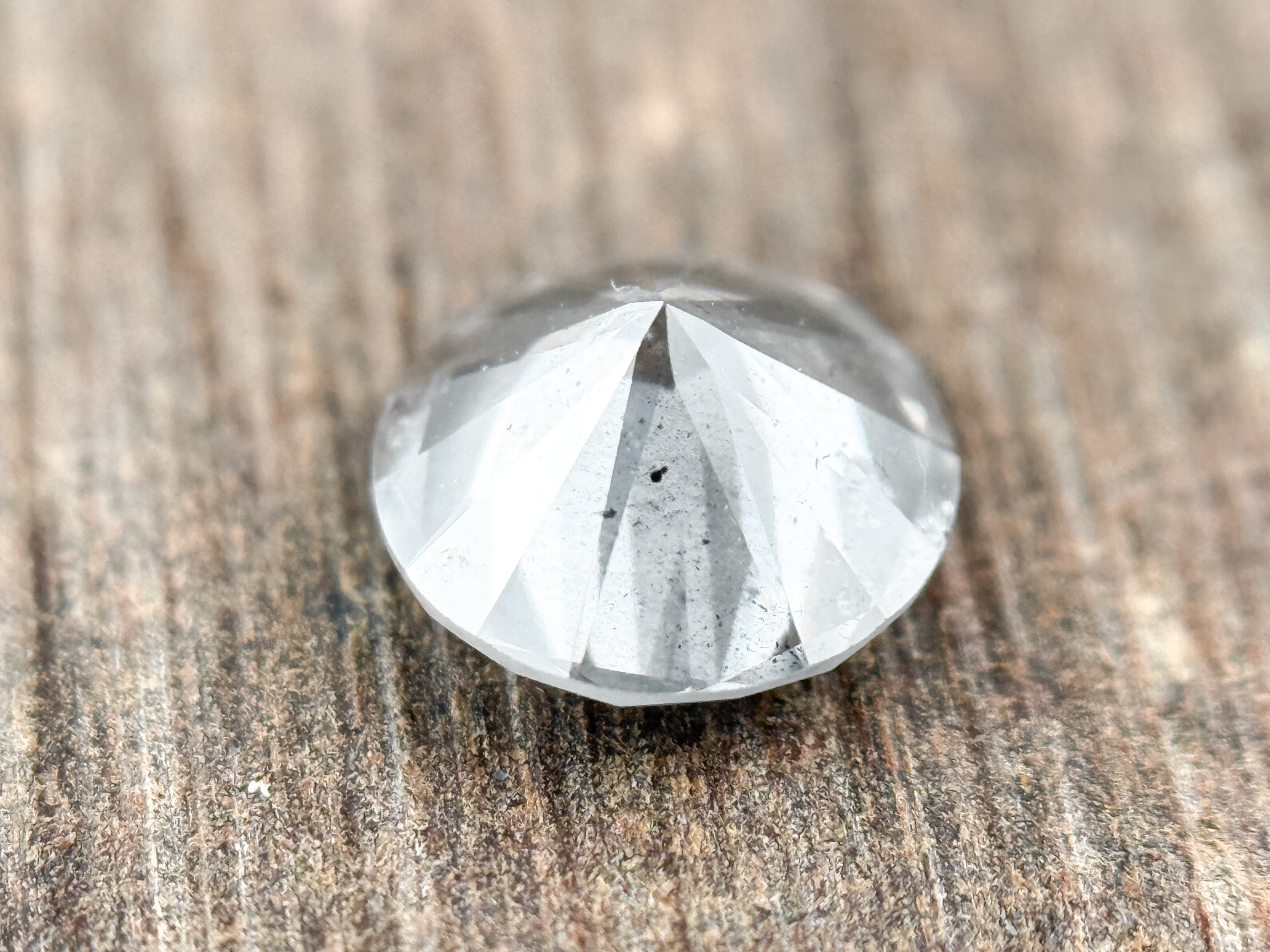 1.02 Ct Round Brilliant Cut Grey Natural Galaxy Diamond