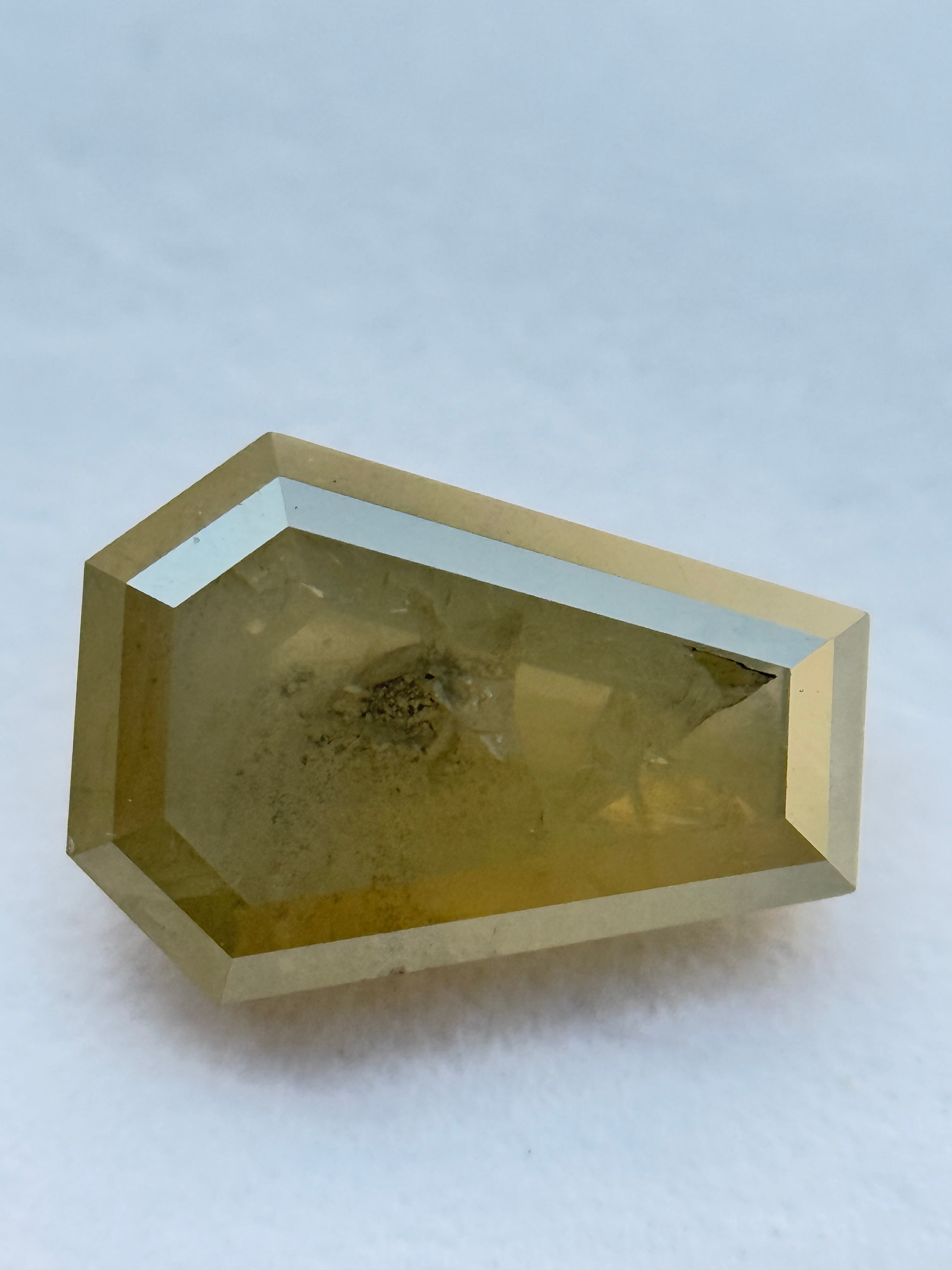 1.54 Ct Coffin Rose Cut Grey Natural Salt and Pepper Diamond