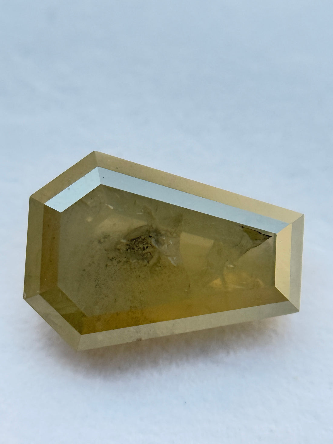 1.54 Ct Coffin Rose Cut Grey Natural Salt and Pepper Diamond