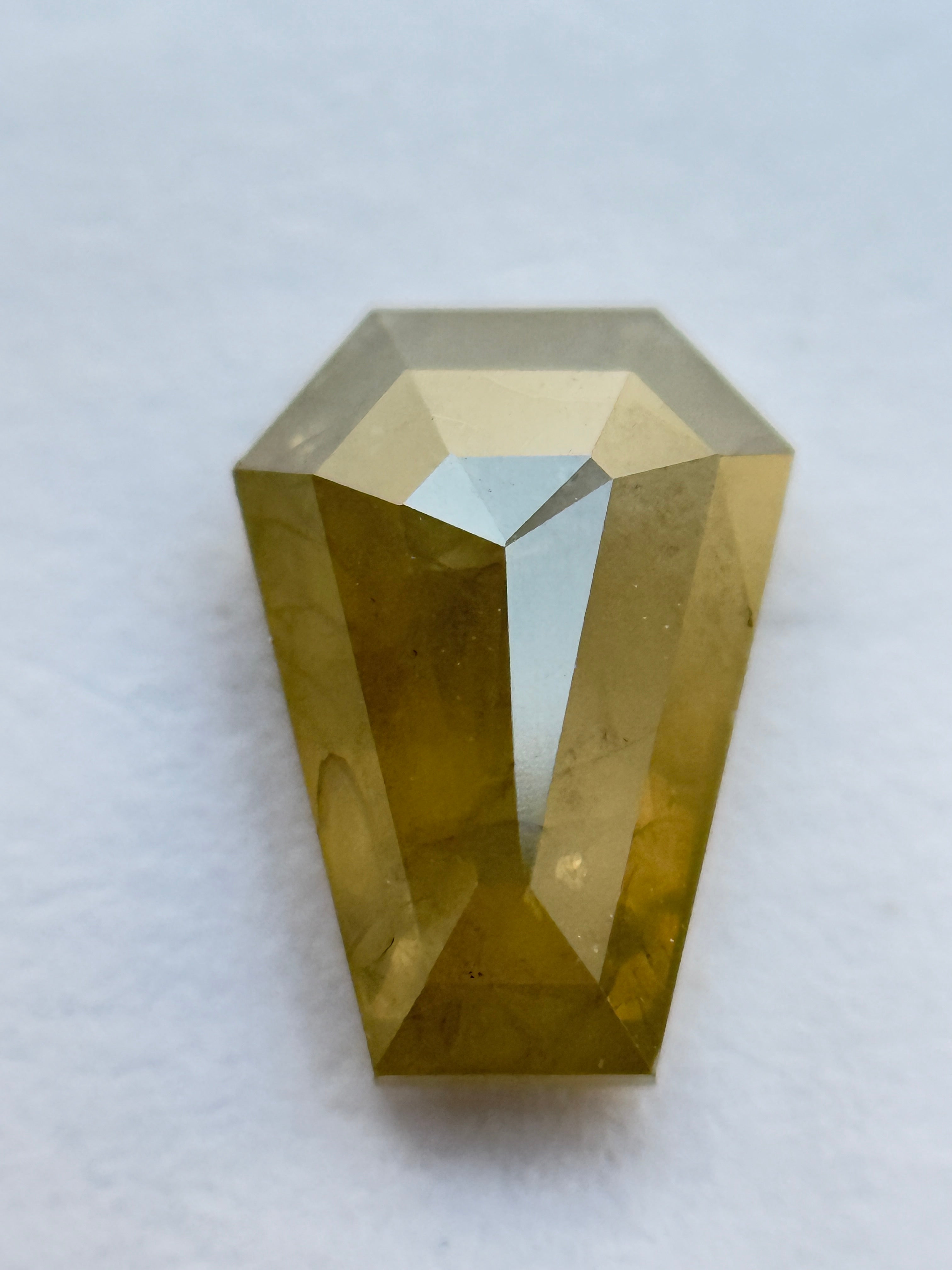 1.54 Ct Coffin Rose Cut Grey Natural Salt and Pepper Diamond