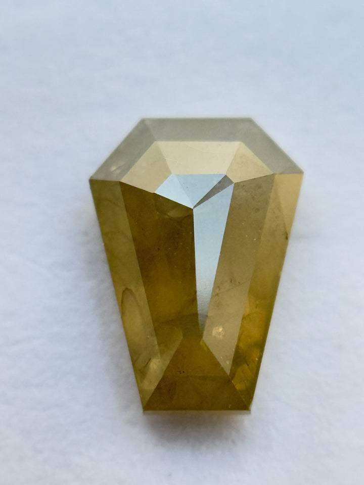 1.54 Ct Coffin Rose Cut Grey Natural Salt and Pepper Diamond