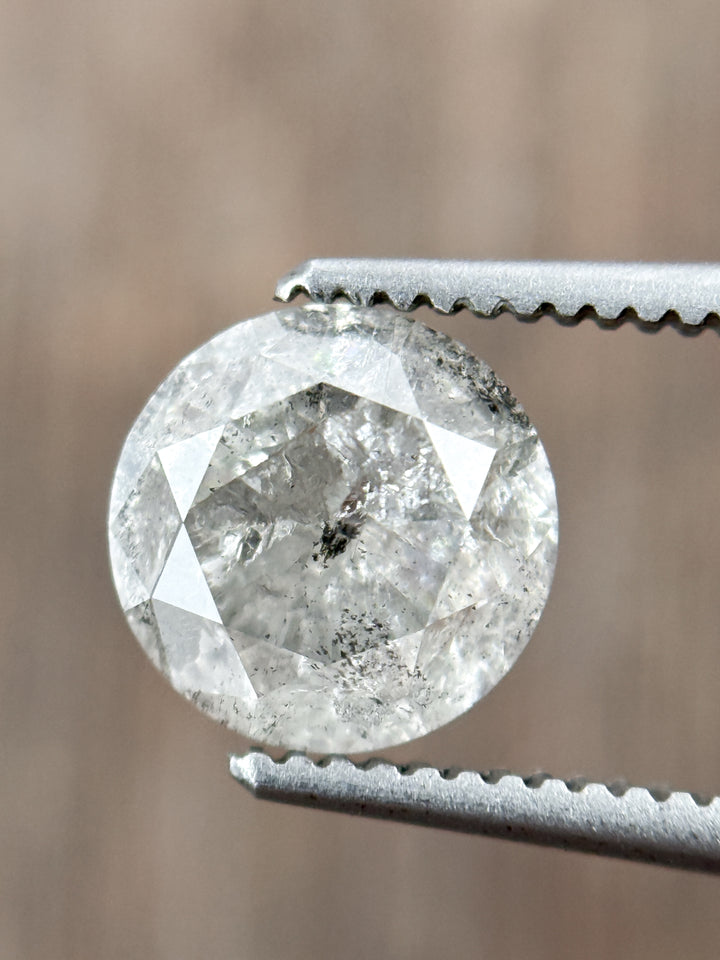 1.53 Ct Round Brilliant Cut Grey Natural Loose Diamond